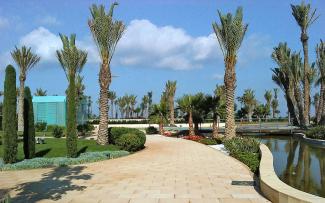 Nada en el aspecto del jardín hace pensar que estamos sobre una cubierta. Un parque sobre la cubierta de garaje subterráneo